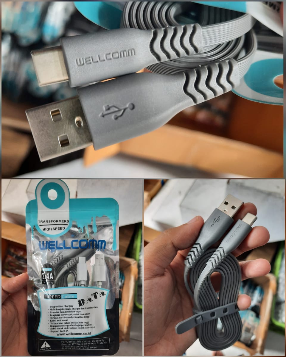 KABEL DATA WELLCOMM PACKING ISTIMEWAH TYPE C